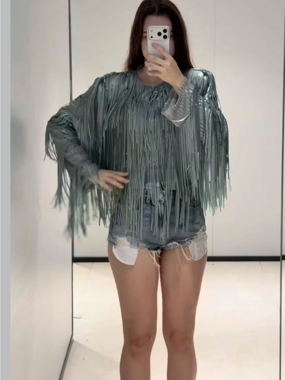 ZARA FRINGED SEQUIN JACKET - Picture 9 of 16